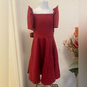 Elegant Filipiniana Burgundy Medium Size for 2-3 Year Old Girl Dress